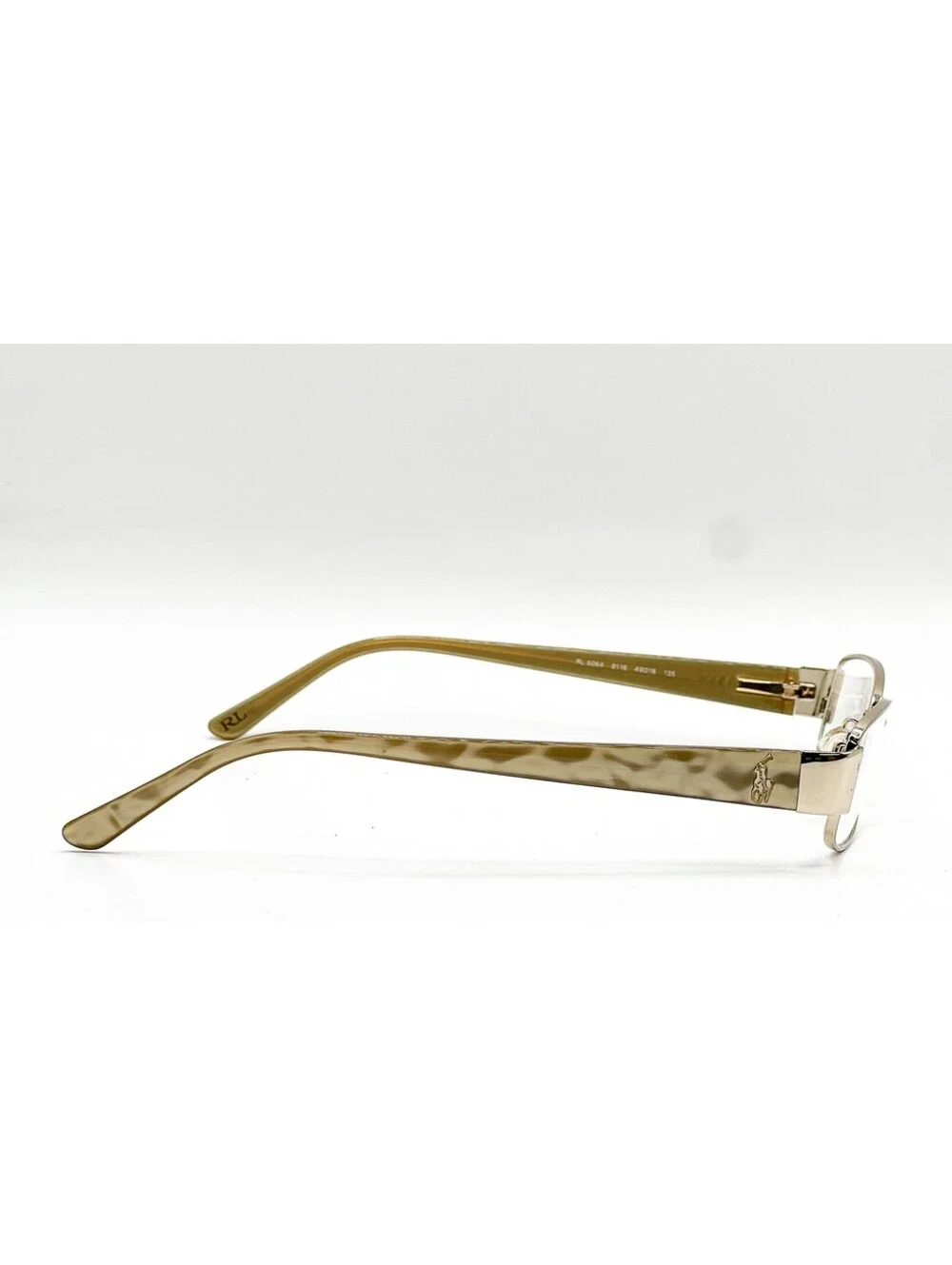 Ralph Lauren RL 5064 9116 Clear Champagne Oval Eyeglass Frames 49-16-135